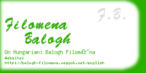 filomena balogh business card